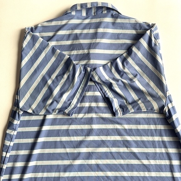 Turtleson‎ blue/pink striped polo tennis prep classic traditional casual large - Picture 8 of 8